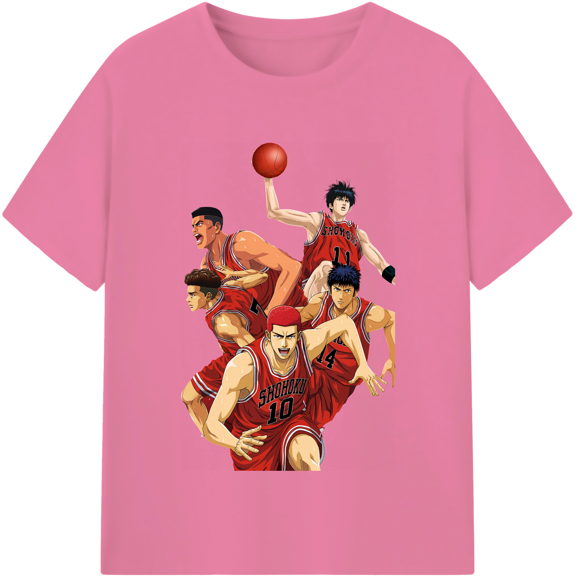SLAM DUNK／スラムダンク 綿100％半袖Tシャツ（フロントプリント）